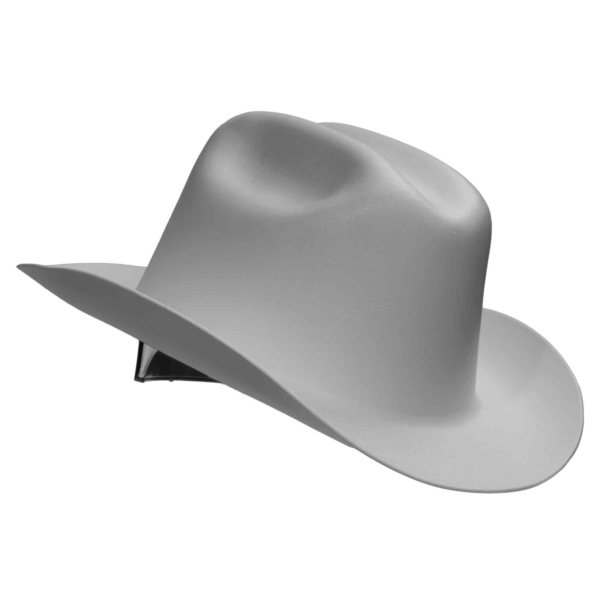 Jackson Safety Hard Hat — Western Outlaw Series, Full Brim Cowboy Hat, Gray, Model# 19525